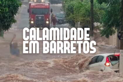 Barretos decreta calamidade veja video da idosa sendo levada pela enxurrada