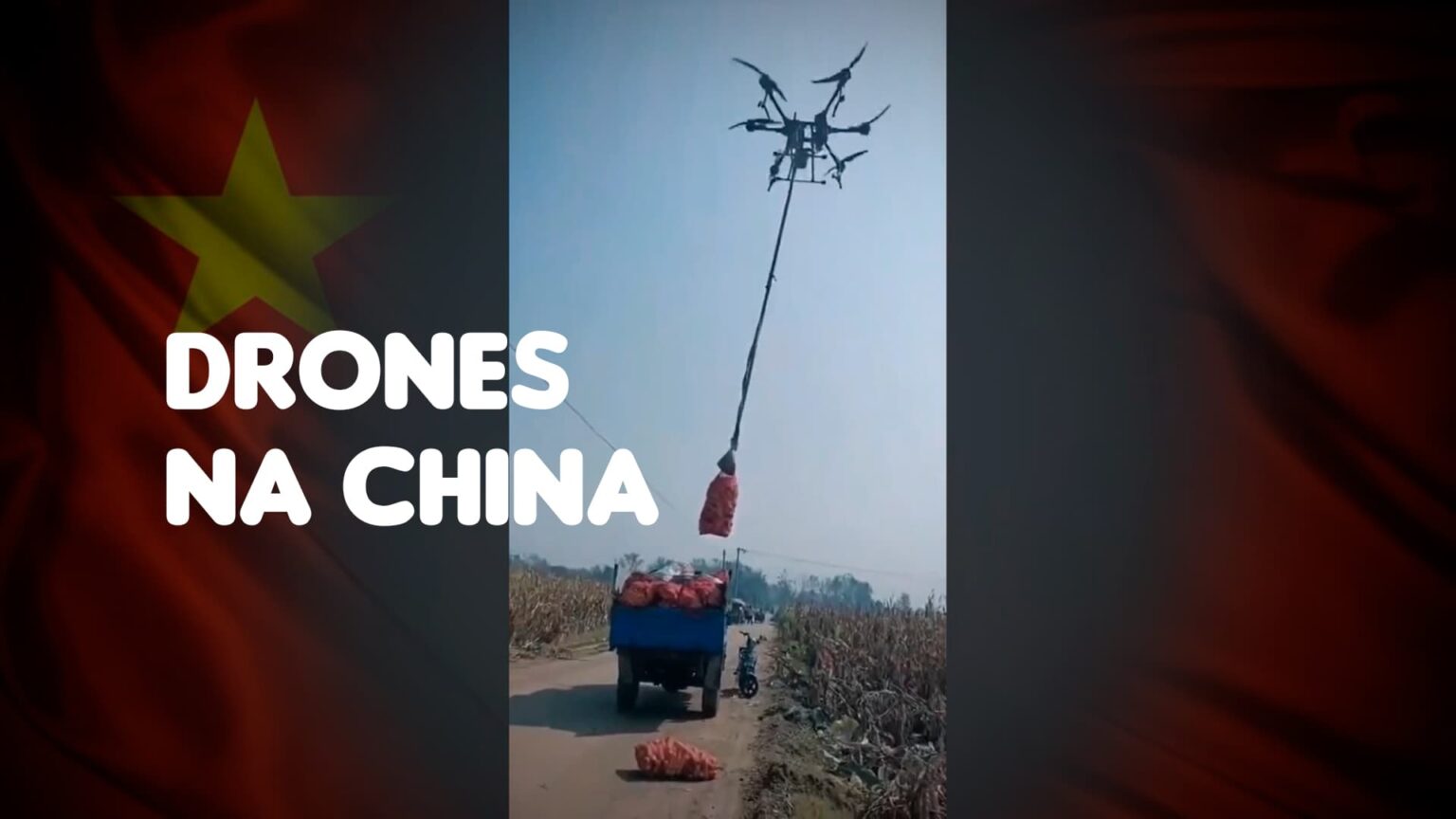 China usa drones para fazer transporte da colheita ate caminhao