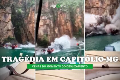 Furnas video registra momento das rochas caindo na tragedia de capitolio em mg