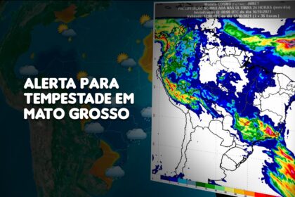 Inmet alerta sobre tempestade ventos fortes e granizo para 73 municipios em mt