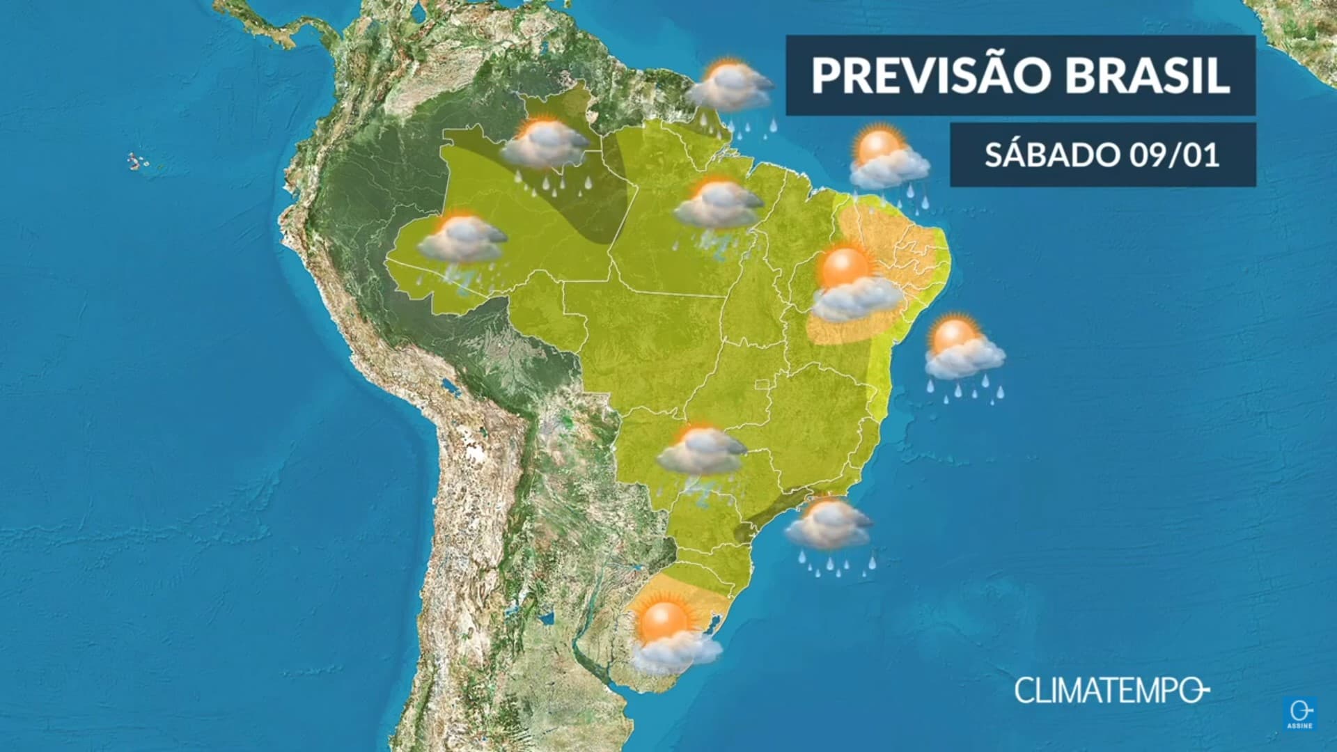 CLIMATEMPO 09 de janeiro 2021,veja a previsão do tempo no Brasil