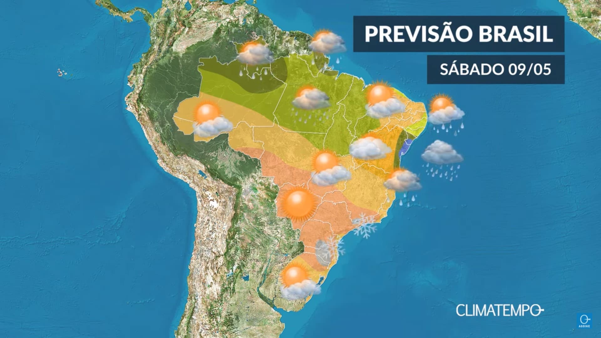 CLIMATEMPO 09 de maio, veja a previsão do tempo para o Brasil