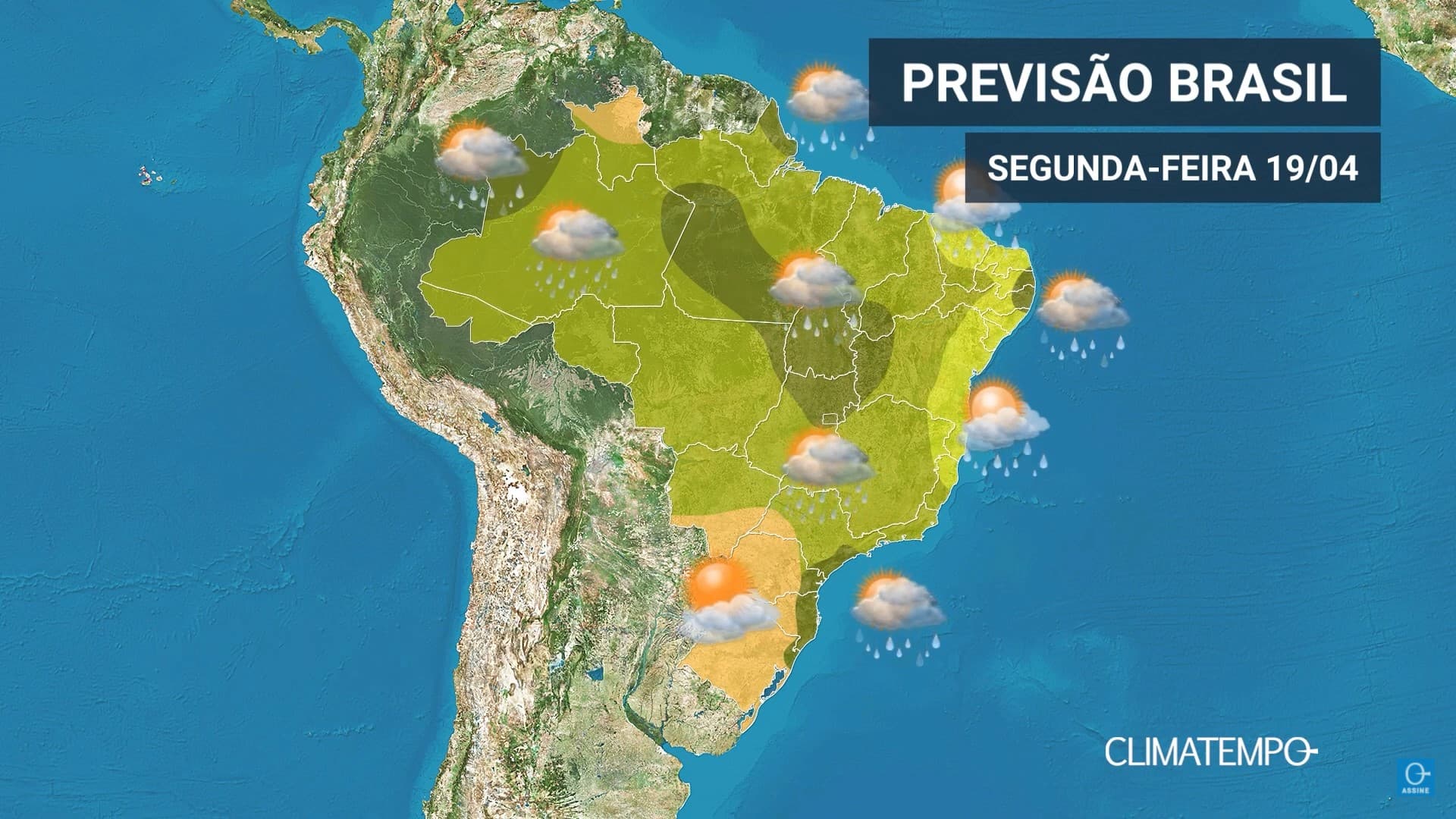 CLIMATEMPO 19 de abril 2021, tempo instável entre o Norte e Nordeste