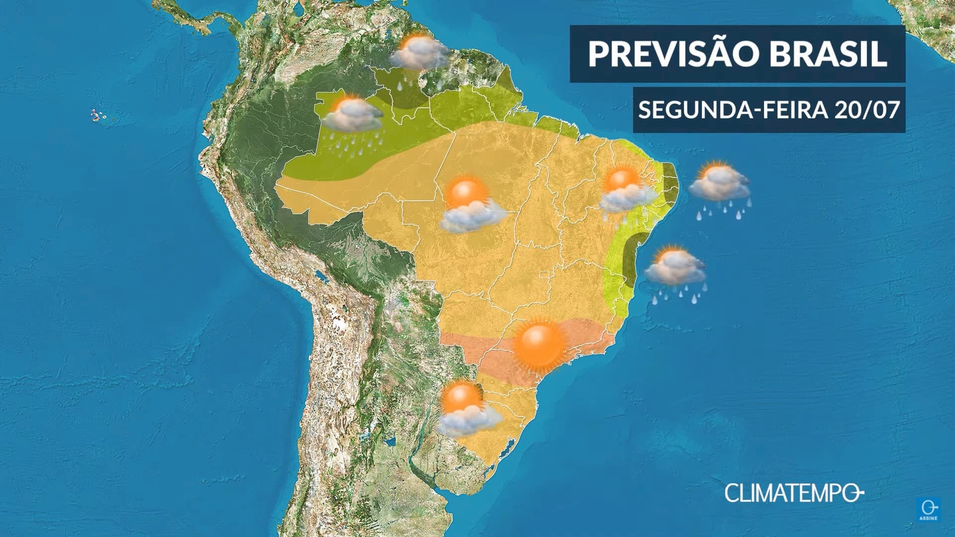 CLIMATEMPO 20 de julho, veja a previsão do tempo no Brasil