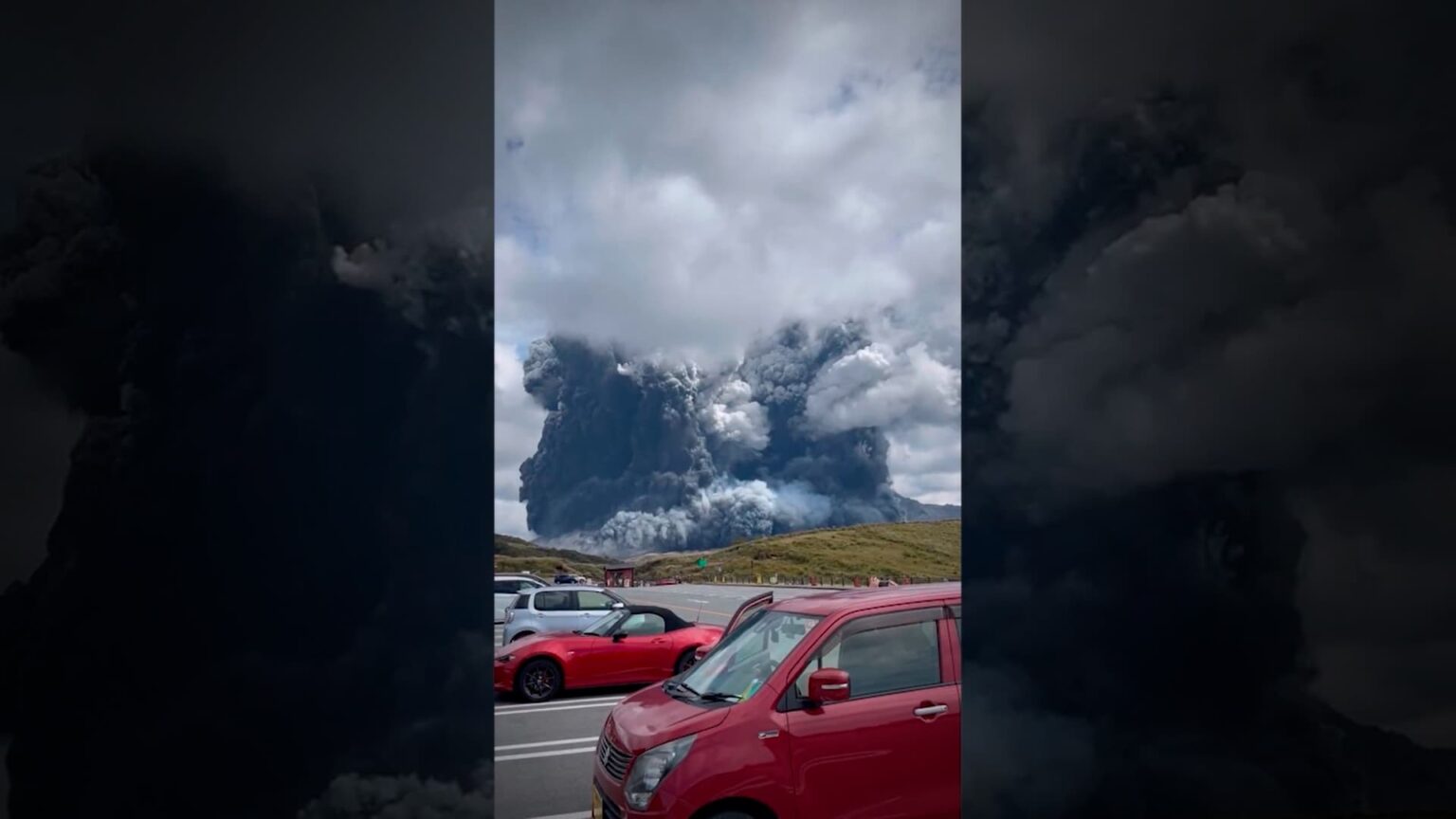 Vulcao monte aso no japao