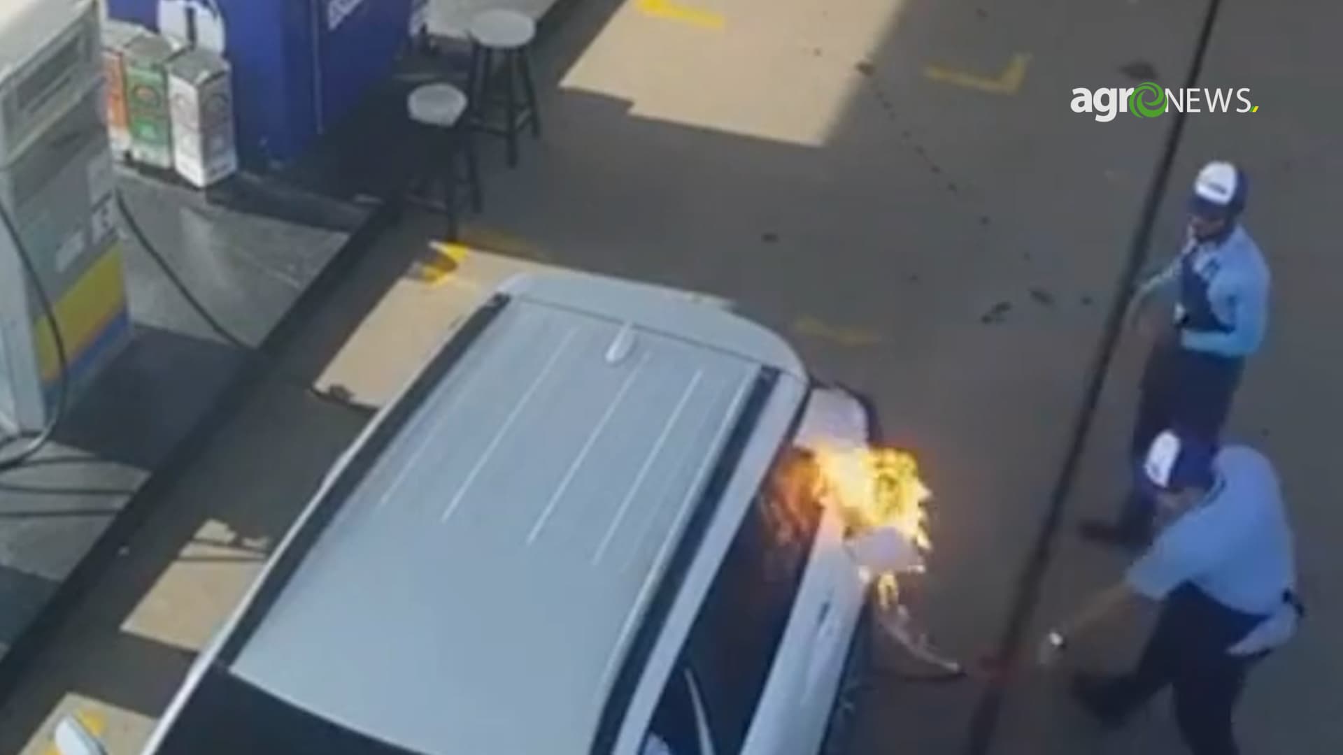 No Pará, frentista incendeia carro durante abastecimento, vídeo viralizou