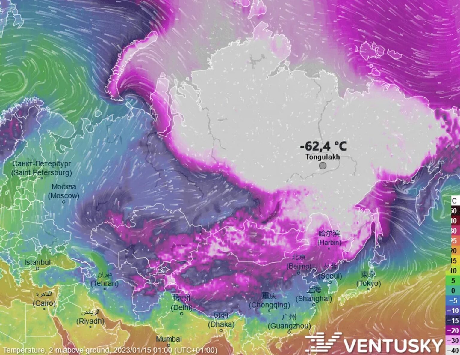 Com 624oc zona rural na russia atinge temperatura de marte