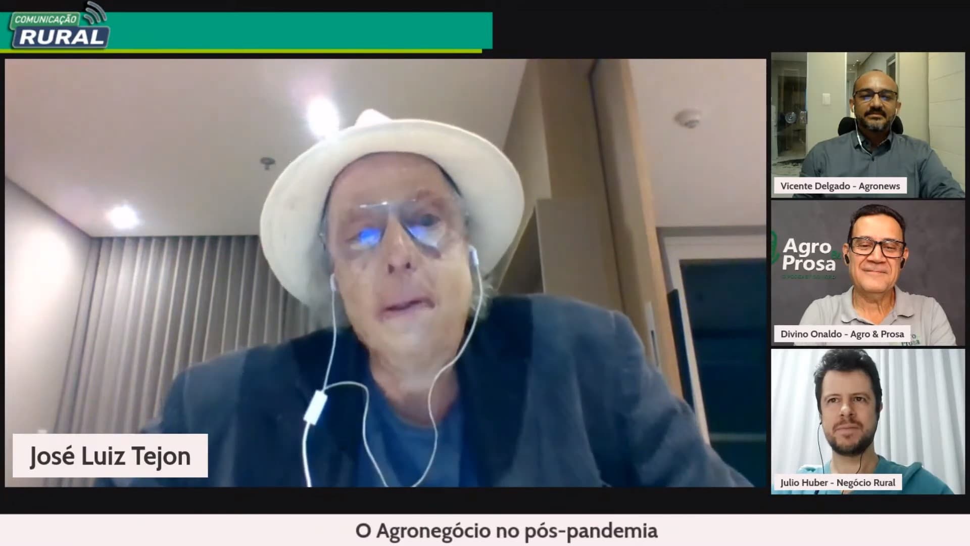 O Agro é uma atividade de relações humanas, diz Tejon em Podcast ao vivo