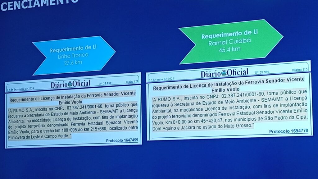 Rumo atualiza informações sobre andamento das obras da Ferrovia Estadual de MT