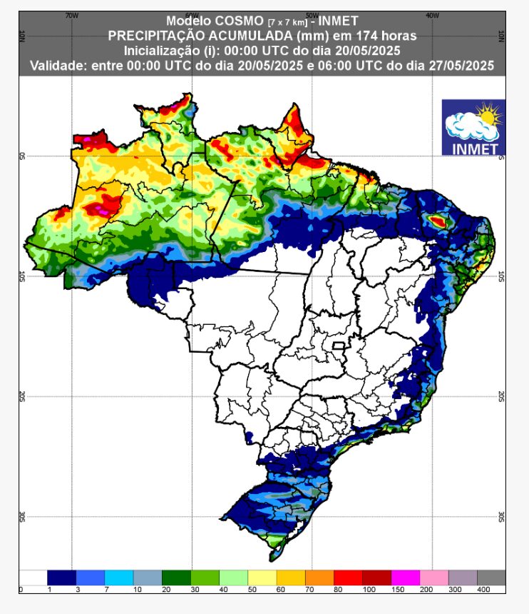 previsão do tempo